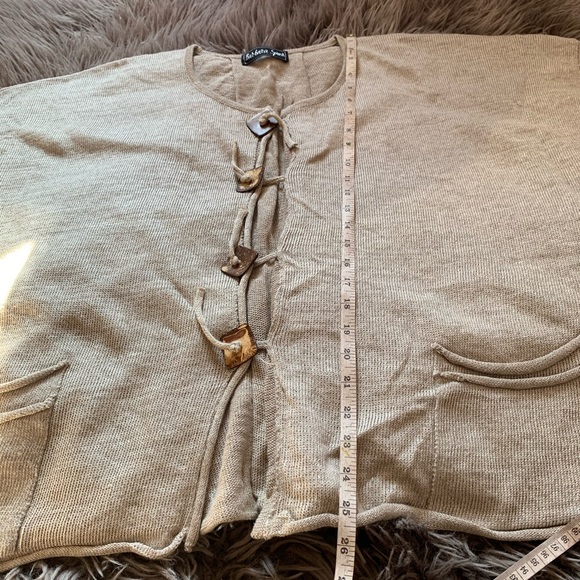 Barbara Speer designer Linen blouse w/ buttons - Picture 4 of 8